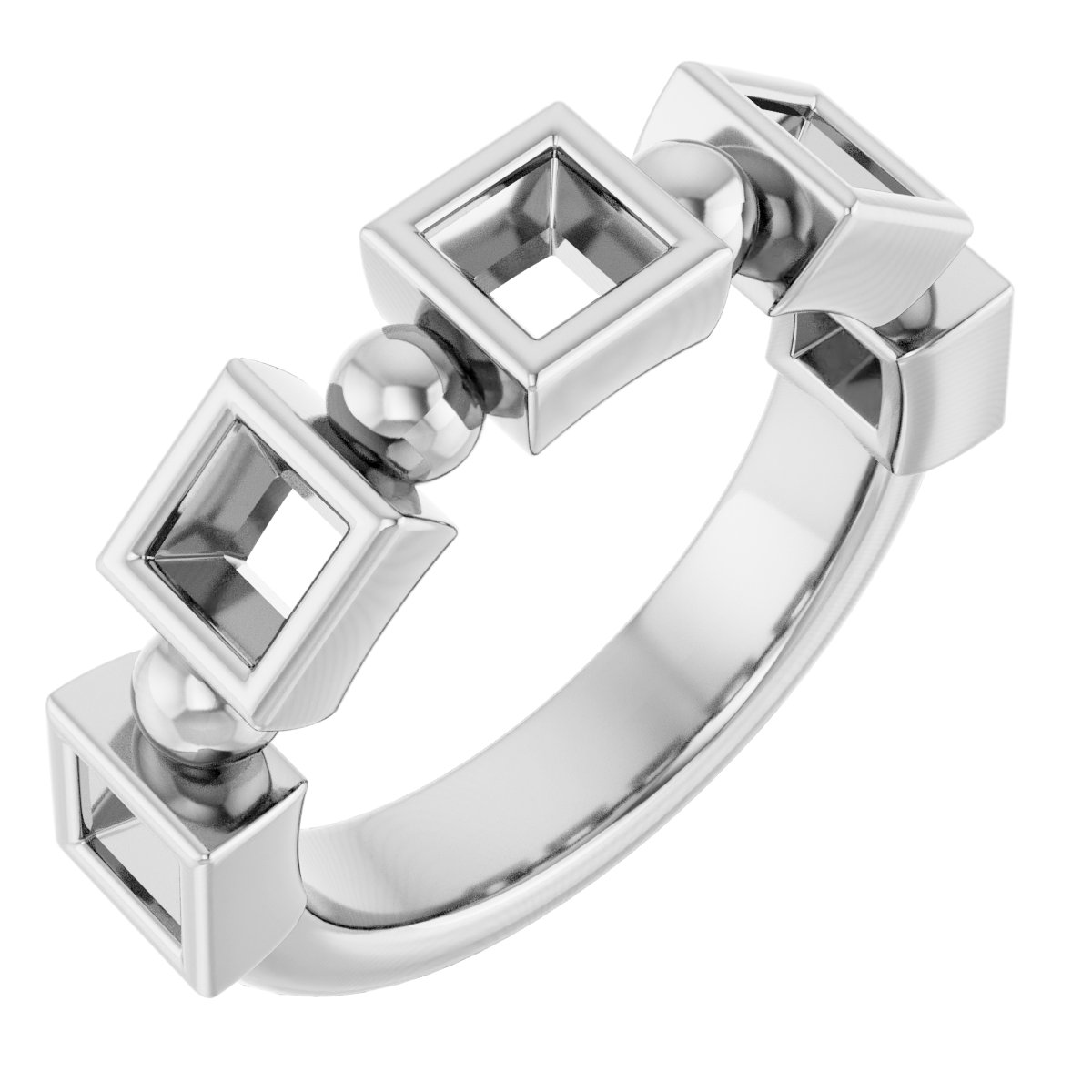 Beaded Bezel-Set Anniversary Band