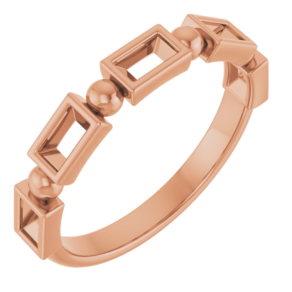 Beaded Bezel-Set Anniversary Band