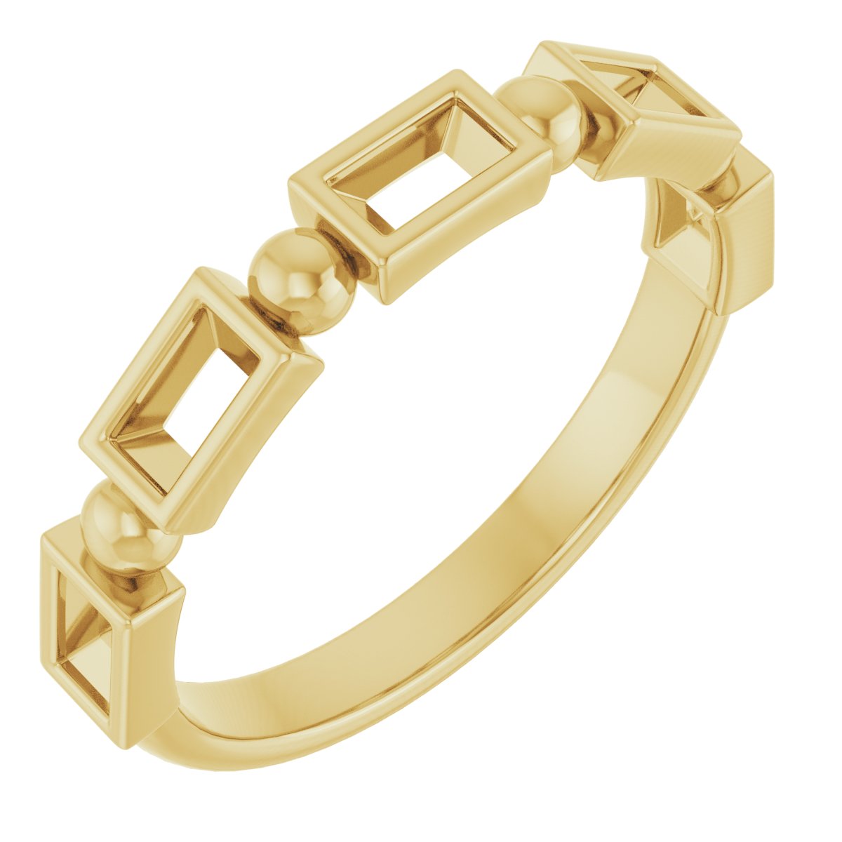 Beaded Bezel-Set Anniversary Band