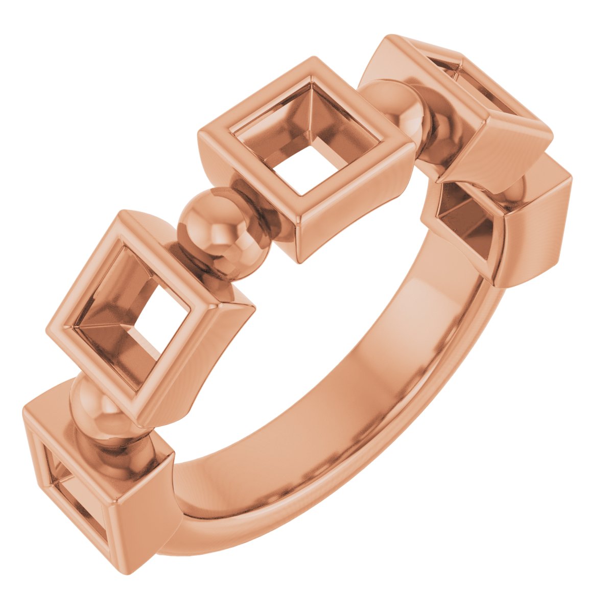 Beaded Bezel-Set Anniversary Band