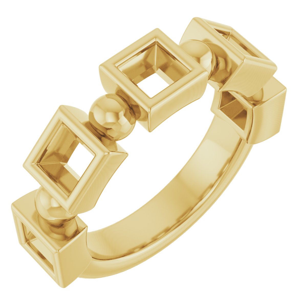 Beaded Bezel-Set Anniversary Band