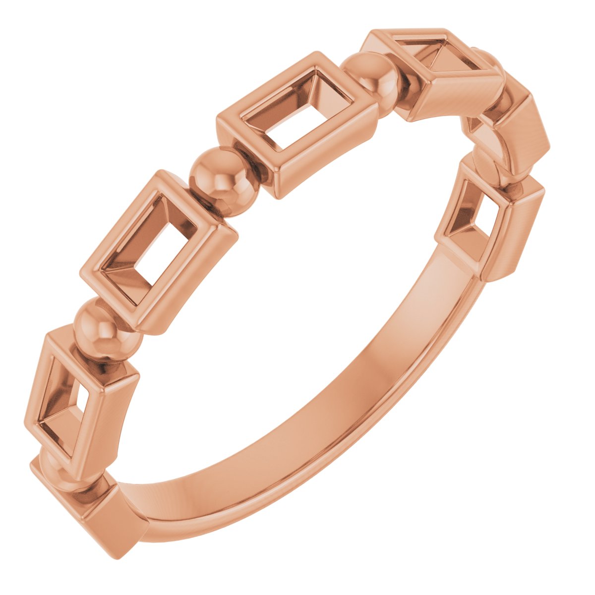 Beaded Bezel-Set Anniversary Band