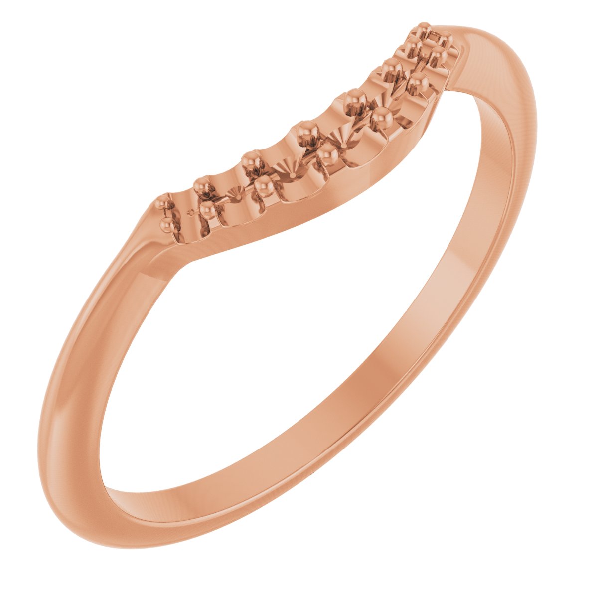 14K Rose .125 CTW Diamond Contour Band Ref 12466526