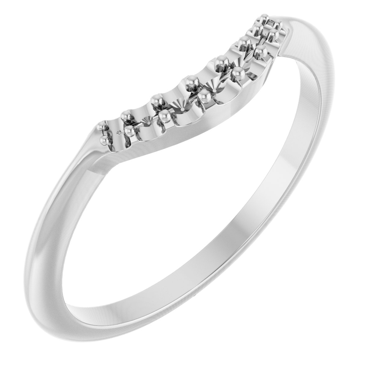 14K White .125 CTW Diamond Contour Band Ref 12466524