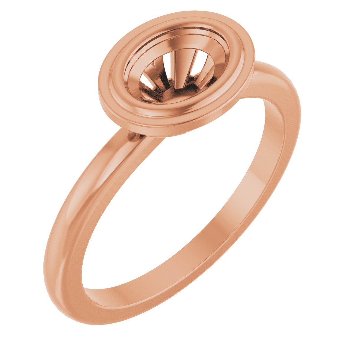 Bezel-Set Solitaire Engagement Ring or Band