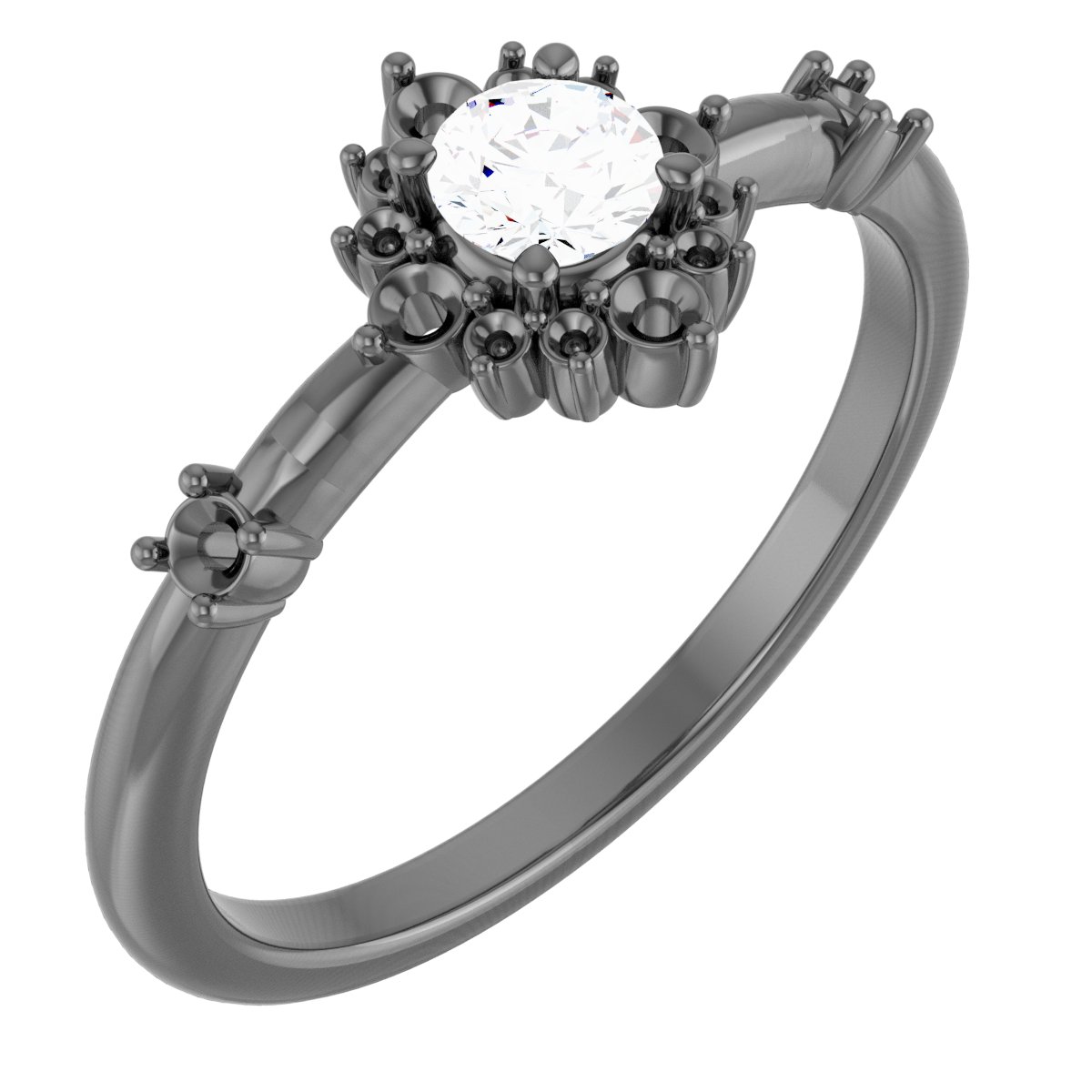 14K White Sapphire and .167 CTW Diamond Ring Ref. 15641425