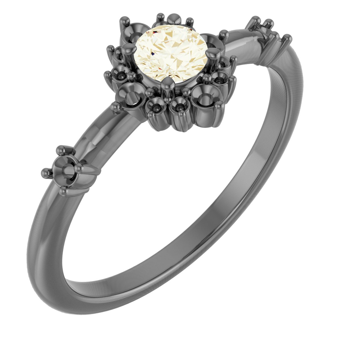 14K Yellow Sapphire and .167 CTW Diamond Ring Ref. 15641442