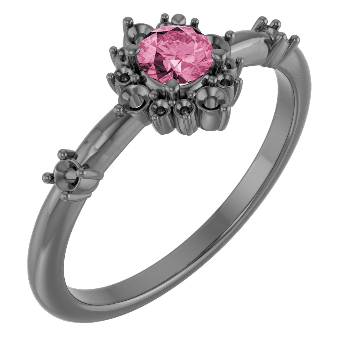 Sterling Silver Pink Tourmaline and .167 CTW Diamond Ring Ref. 15641491