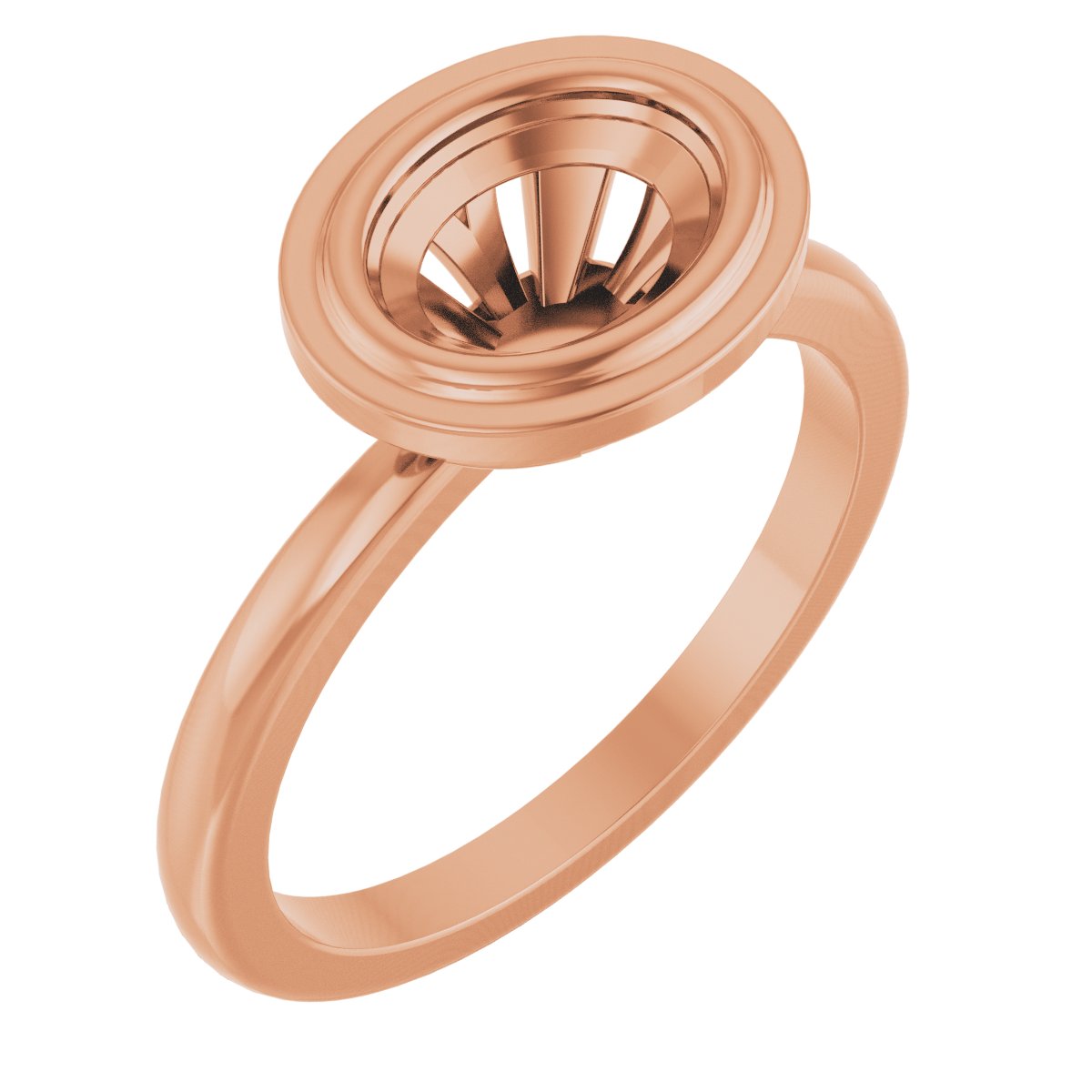 Bezel-Set Solitaire Engagement Ring or Band