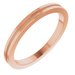 14K Rose 2 mm Flat Comfort-Fit Band with Milgrain Size 8.5