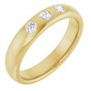 10K Yellow .20 CTW Diamond 3 Stone Half Round Band Size 7 Ref 14917545