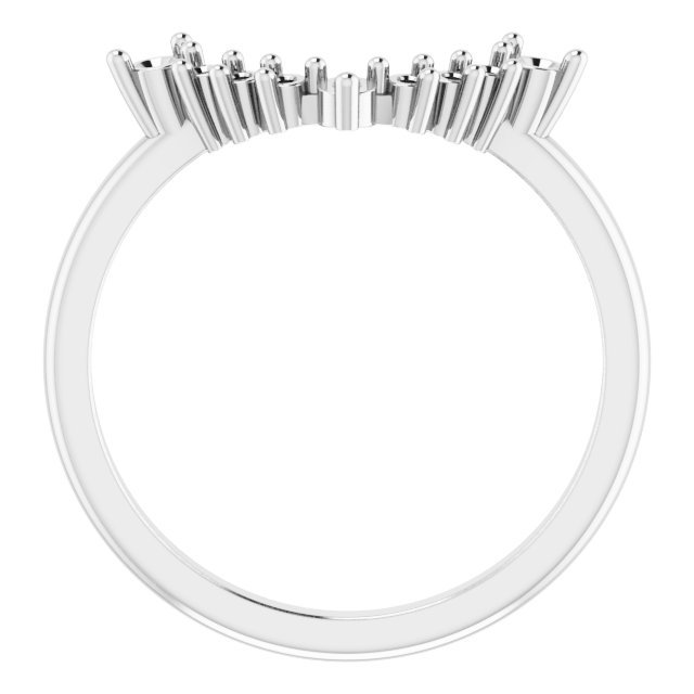 14K White 1/6 CTW Natural Diamond Matching Band-2