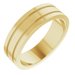 14K Yellow 6 mm Flat Comfort-Fit Band with Milgrain Size 8