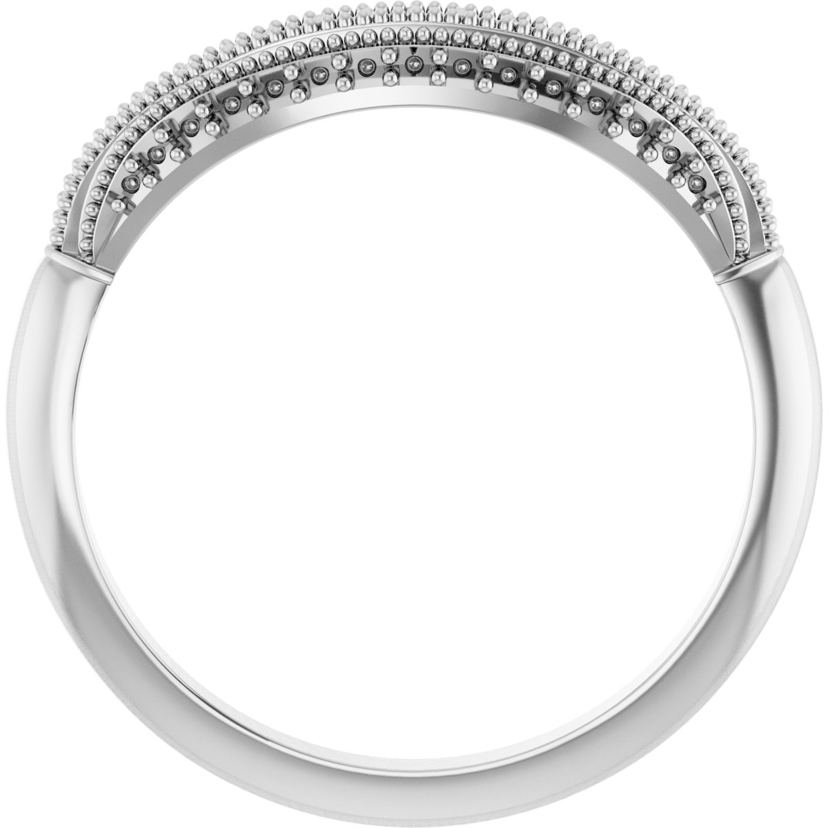 14K White 1/8 CTW Diamond Matching Band