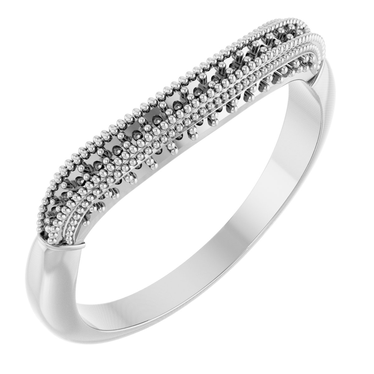 14K White 1/8 CTW Diamond Matching Band