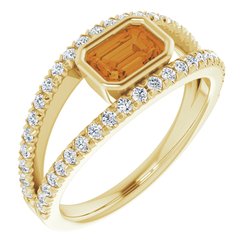 Accented Bezel-Set Ring     