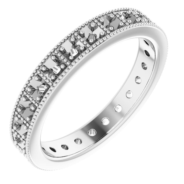 Platinum .50 CTW Diamond Eternity Band Size 5.5 Ref 15473773