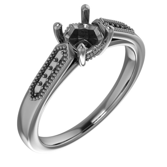 6x4 mm Emerald Engagement Ring Mounting