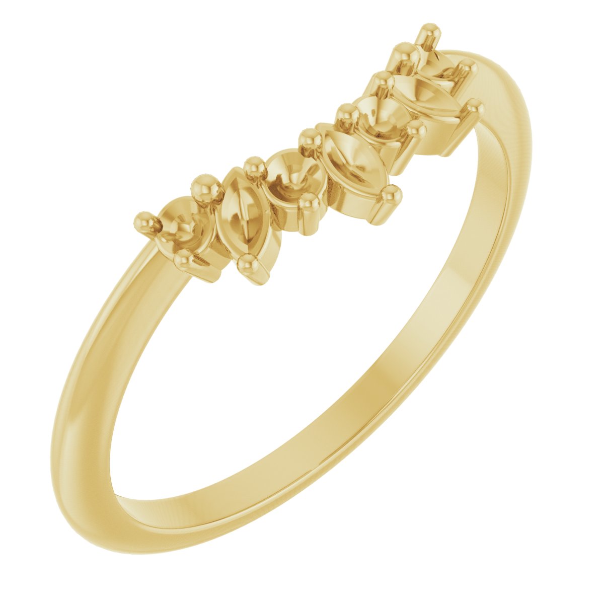 14K Yellow .167 CTW Diamond Contour Band Ref 15473923