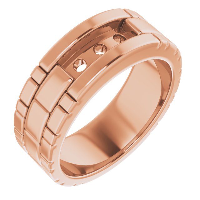 14K Rose .625 CTW Diamond Mens Ring Ref 14230352