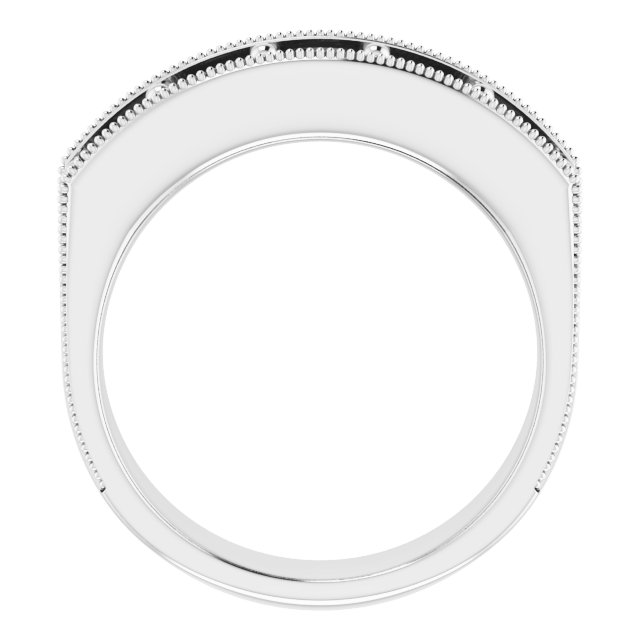 6x4 mm Emerald Men's Band Mounting view 2