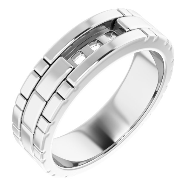 14K White .5 CTW Diamond Mens Ring Ref 14769539