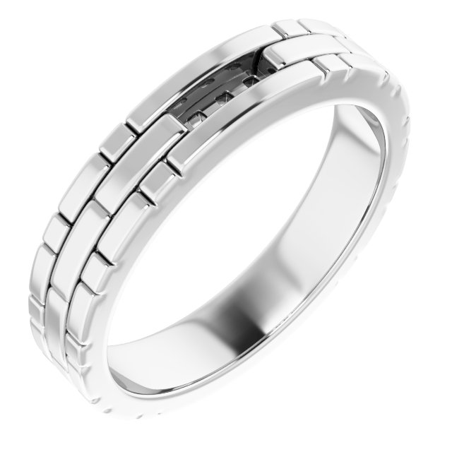 5x3 mm Emerald Men's Band Mounting