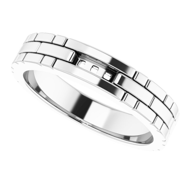 5x3 mm Emerald Men's Band Mounting view 5