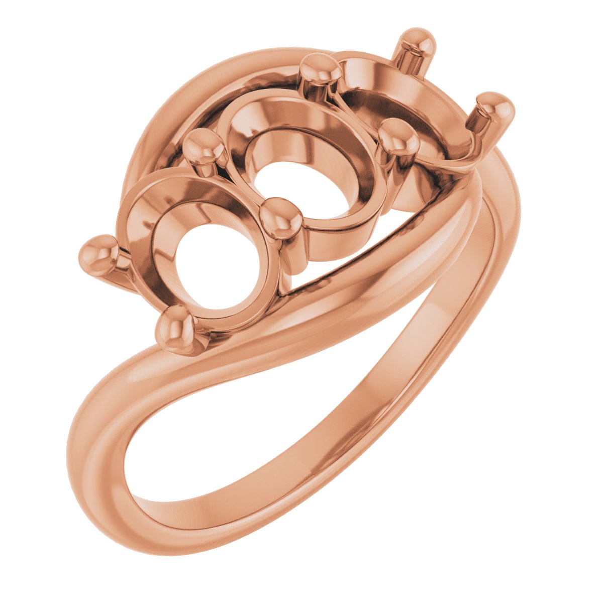 Three-Stone Bypass Ring