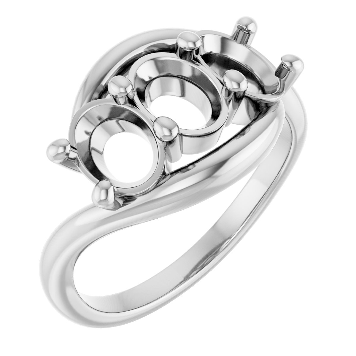 Three-Stone Bypass Ring