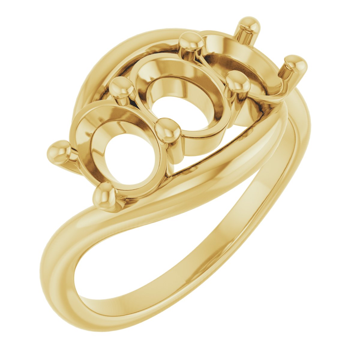 Three-Stone Bypass Ring