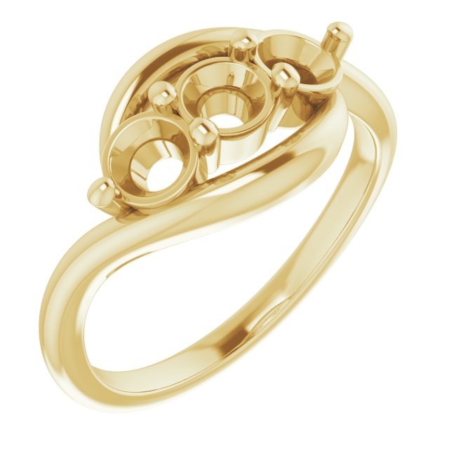 Three-Stone Bypass Ring