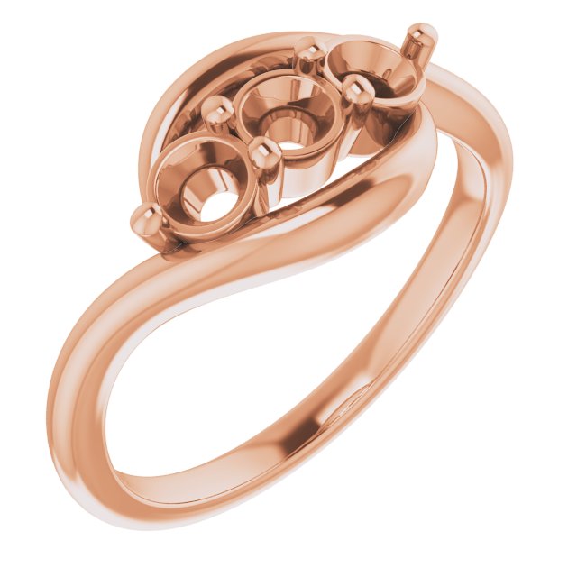 Three-Stone Bypass Ring