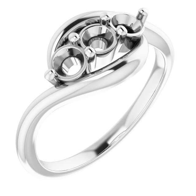 Three-Stone Bypass Ring