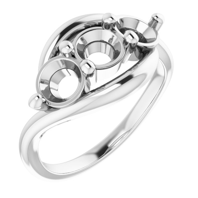 Three-Stone Bypass Ring