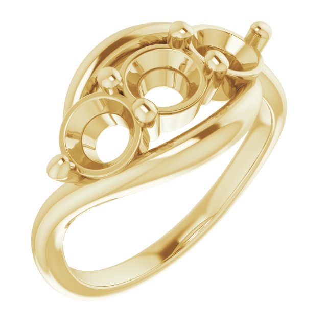 Three-Stone Bypass Ring