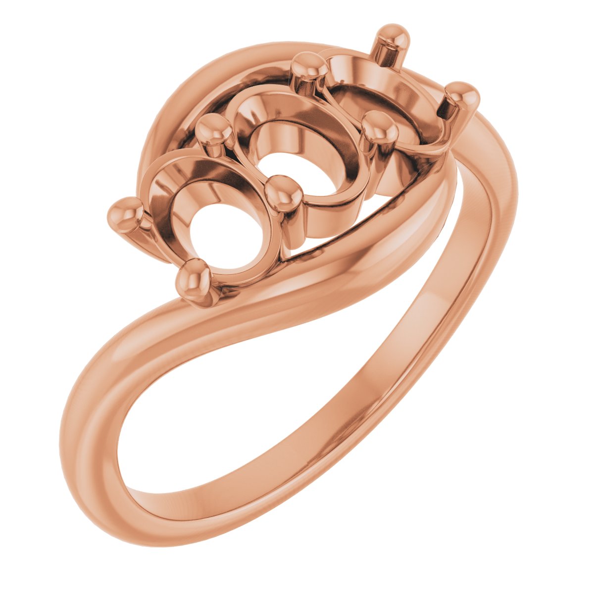 Three-Stone Bypass Ring