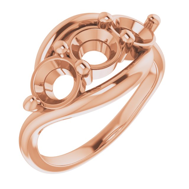 Three-Stone Bypass Ring
