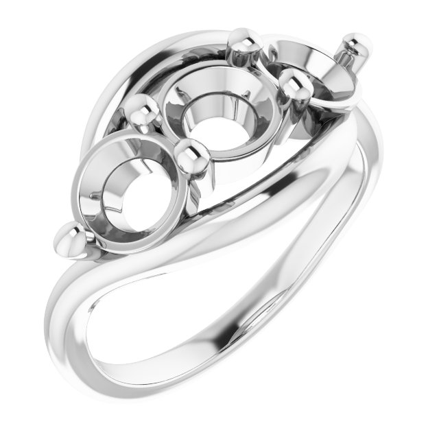 Three-Stone Bypass Ring