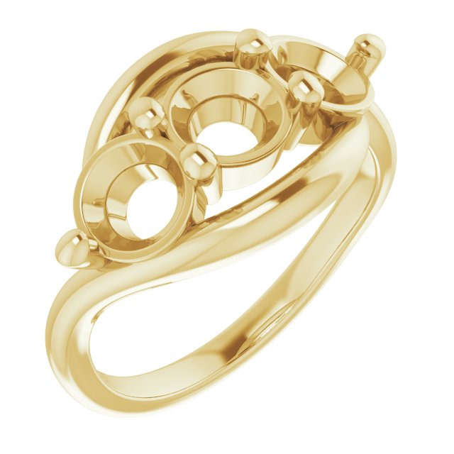 Three-Stone Bypass Ring