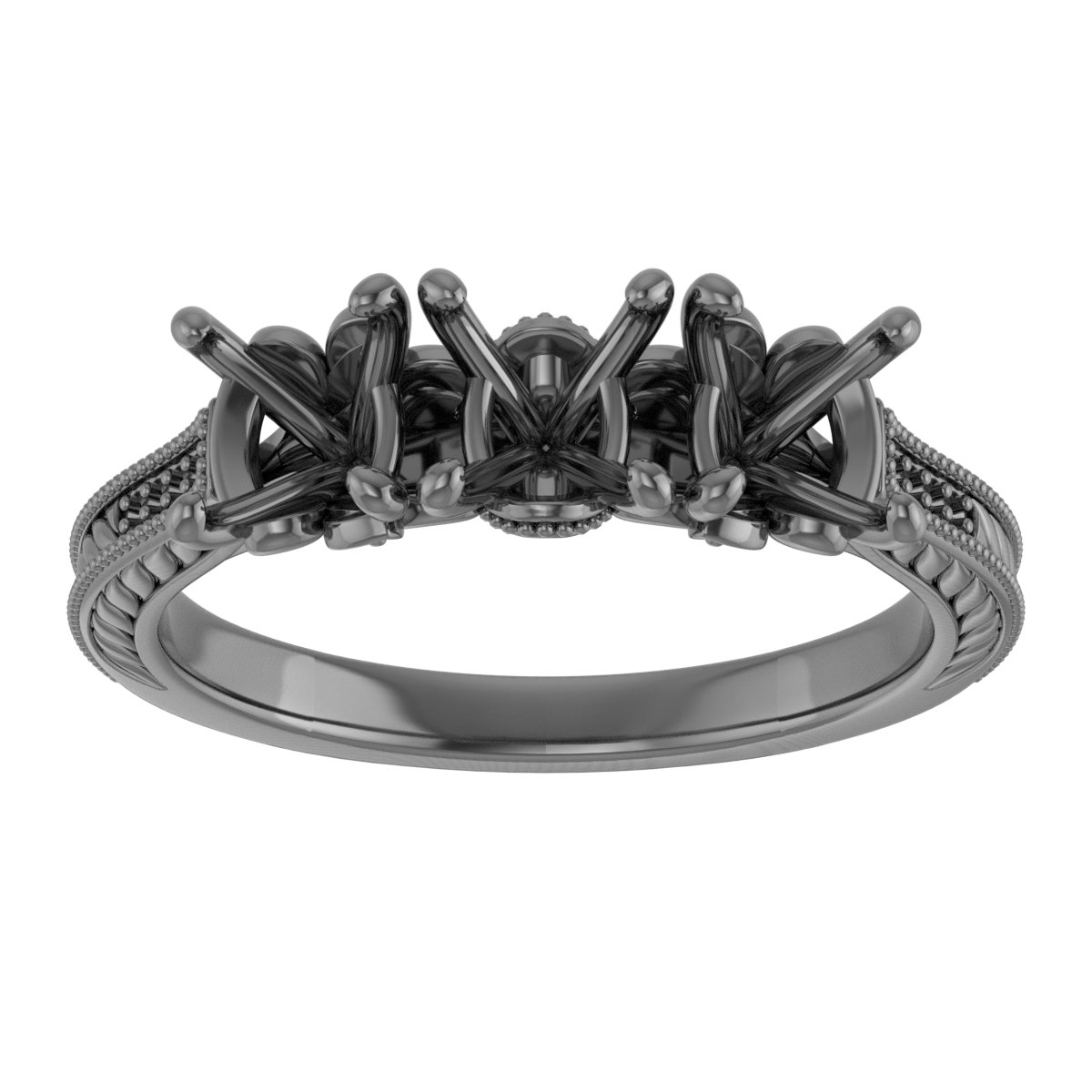 3 mm Round Anniversary Band Mounting view 3