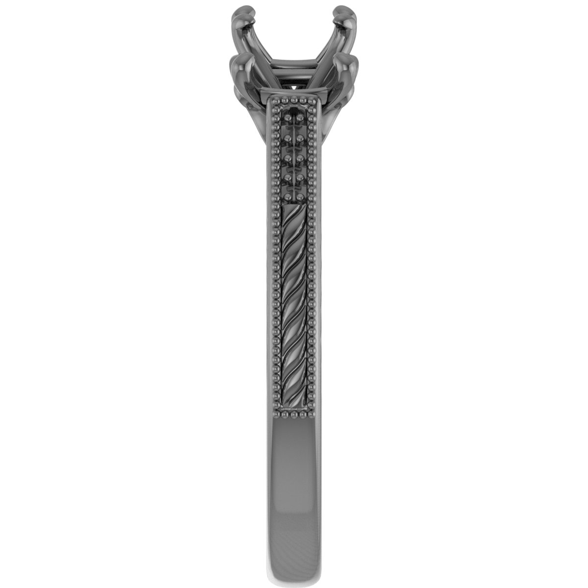 3 mm Round Anniversary Band Mounting view 4