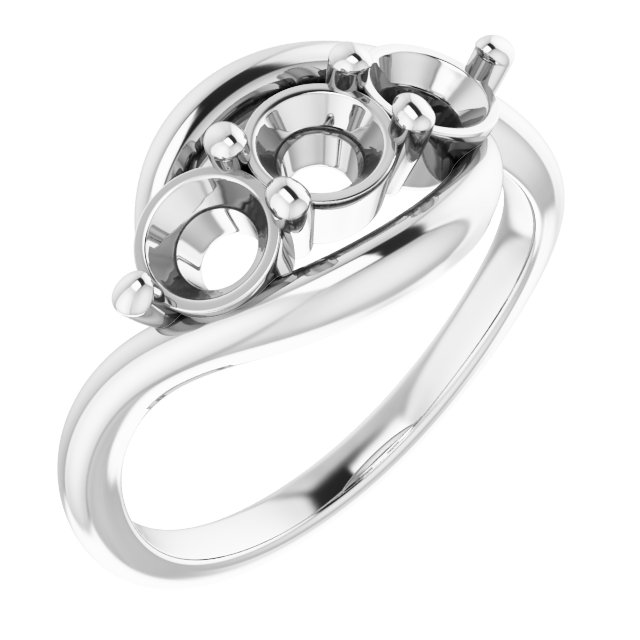 Three-Stone Bypass Ring