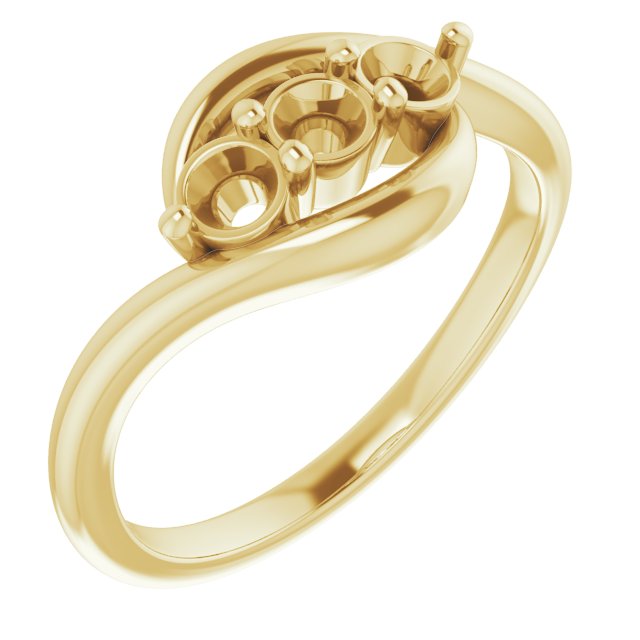 Three-Stone Bypass Ring