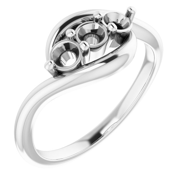Three-Stone Bypass Ring