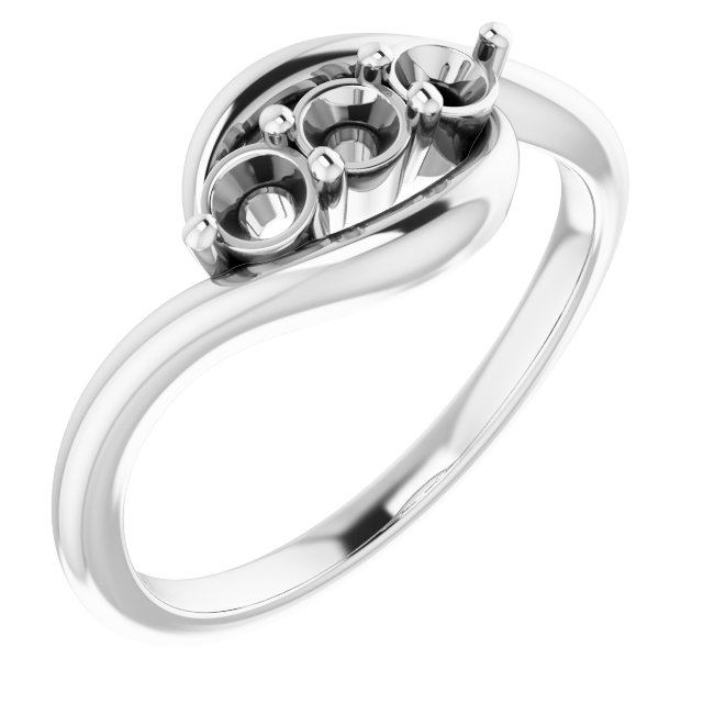 Three-Stone Bypass Ring