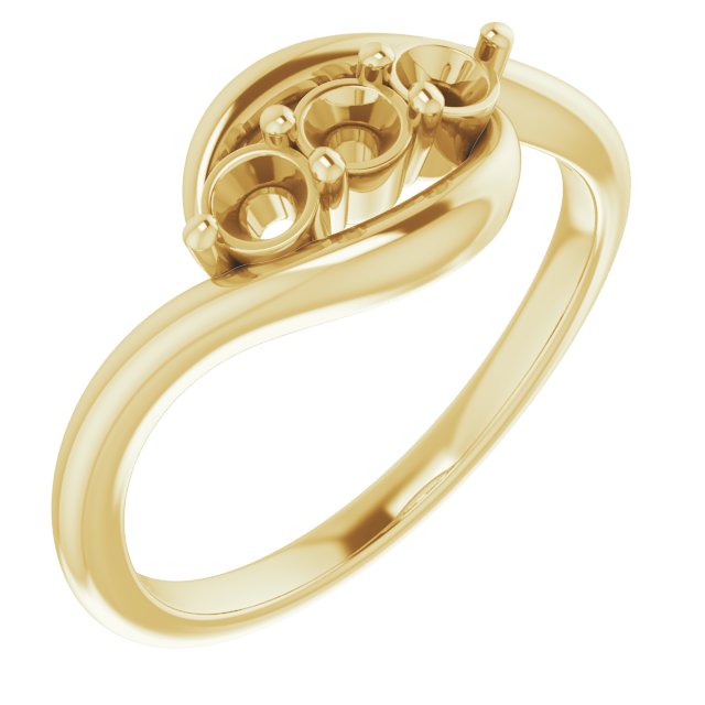 Three-Stone Bypass Ring