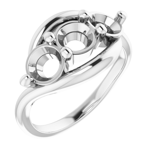 Three-Stone Bypass Ring