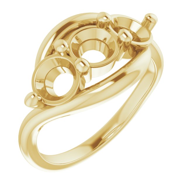 Three-Stone Bypass Ring