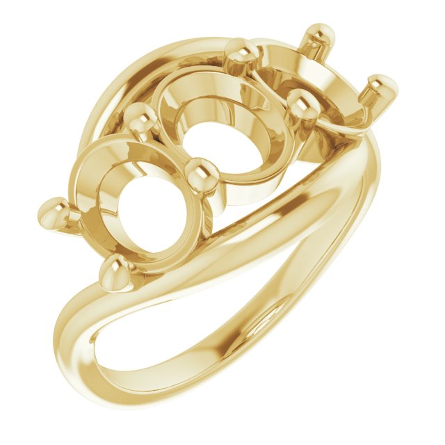 Three-Stone Bypass Ring